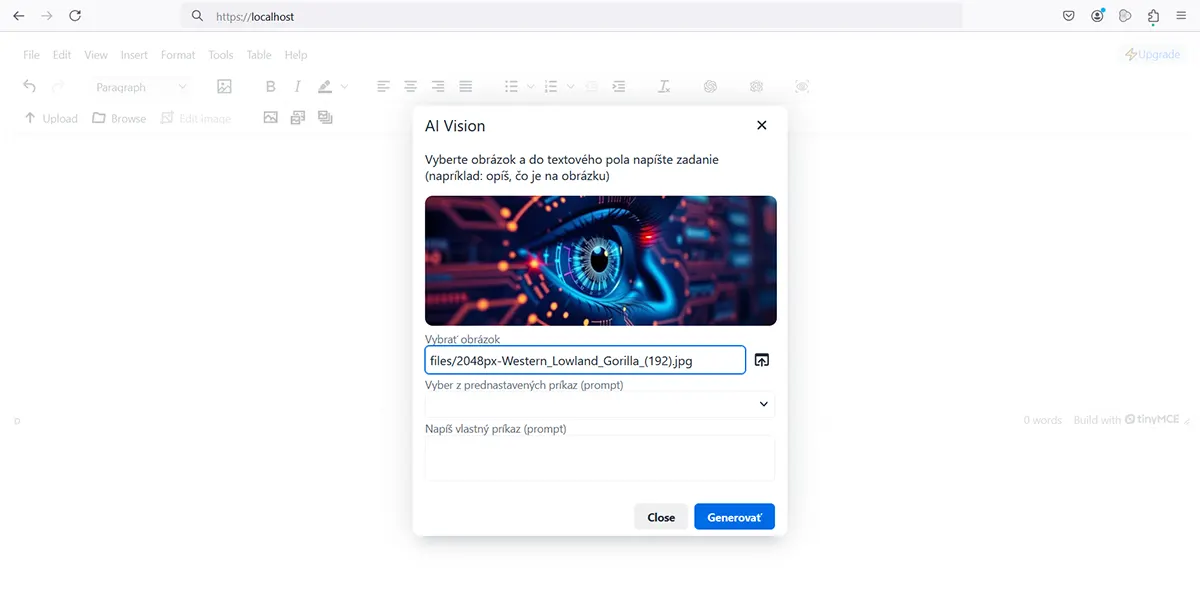 TinyMCE – AI Vision